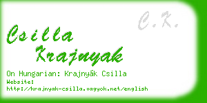 csilla krajnyak business card